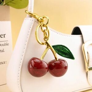 NWT Cherry Keychain or Bag Charm